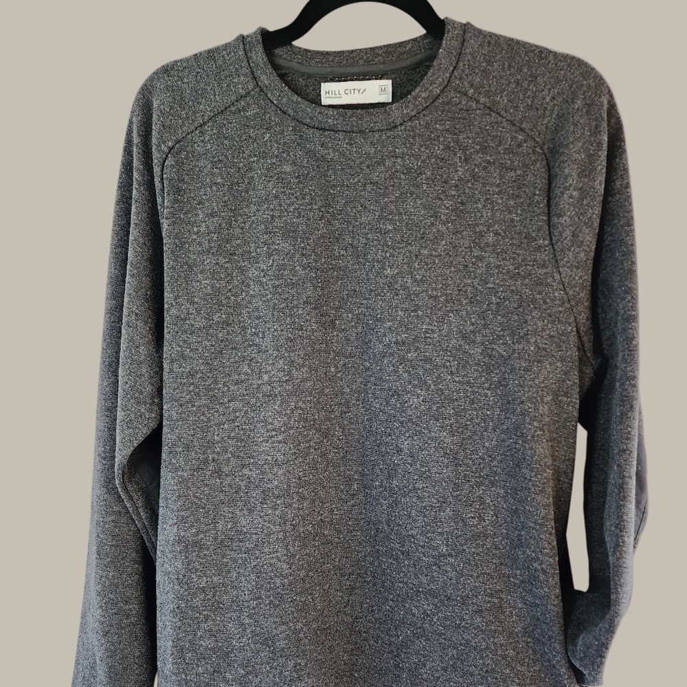 Hill City - Poly Rayon Raghlan Sweater Charcoal (M)